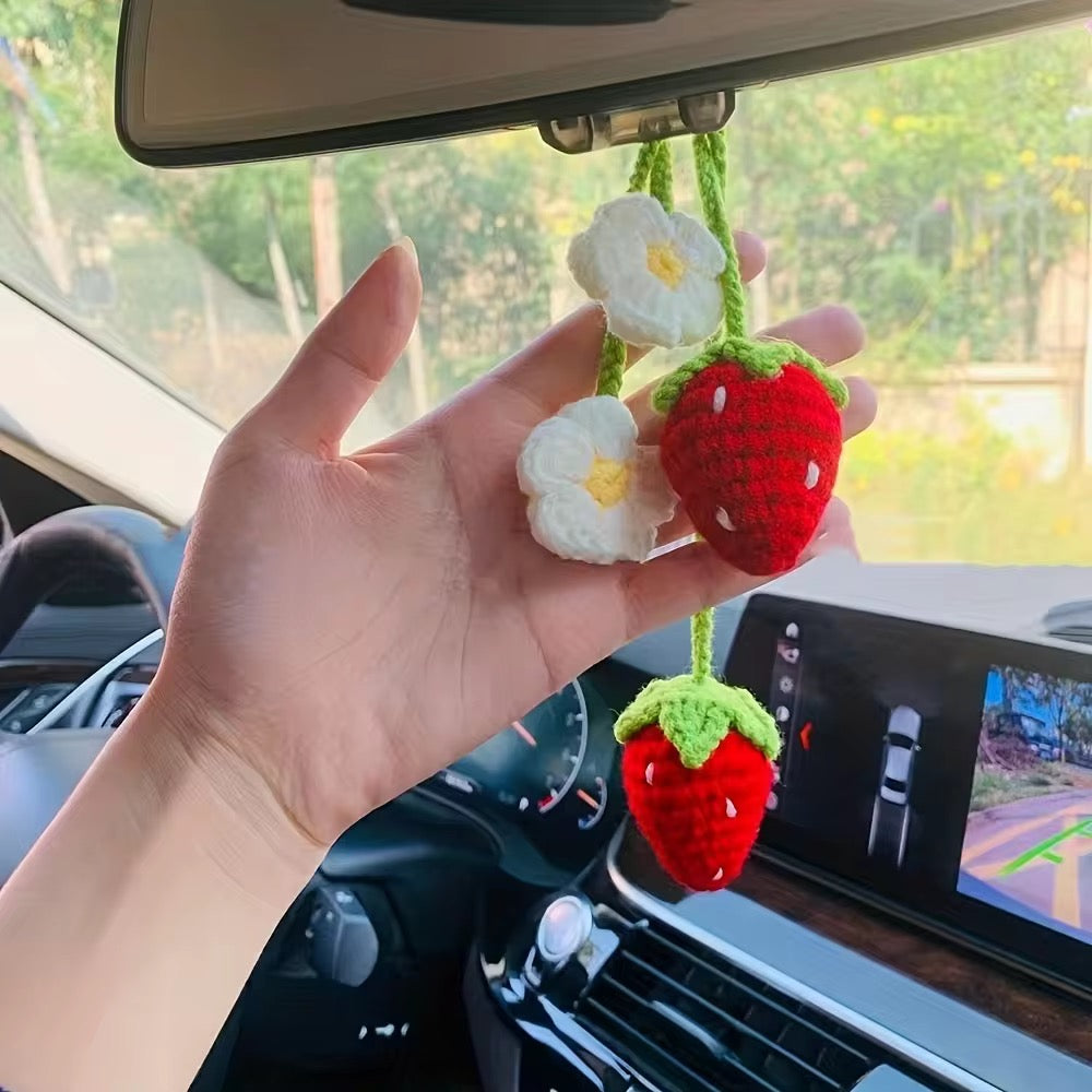 Strawberry Crochet Charm (set of 2)