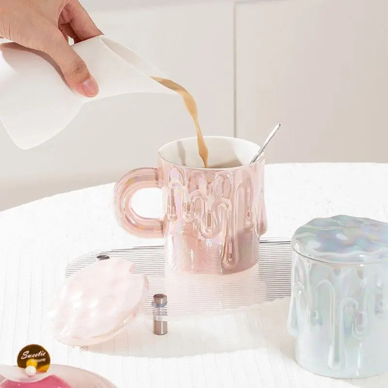 Holographic Chocolate Dripping Mug