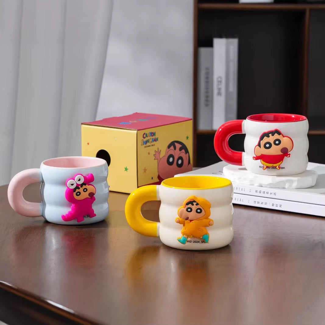 Crayon shinchan mug with magnetic charm