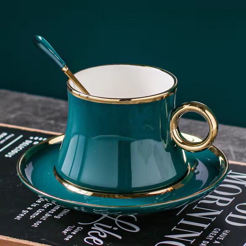 European Style Luxury Gold Painted Mug set