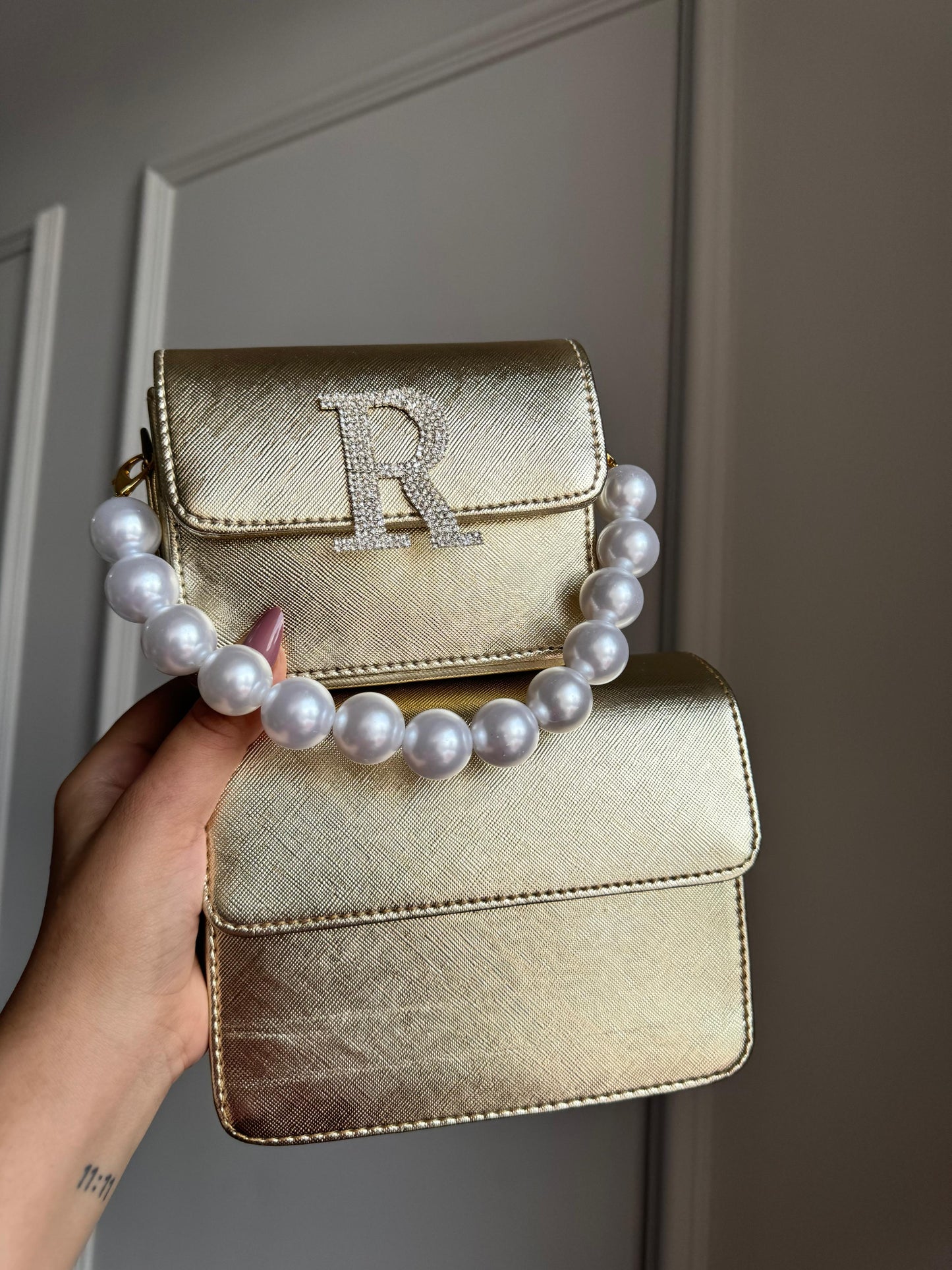 Personalised Mini Metallic Flap Bags