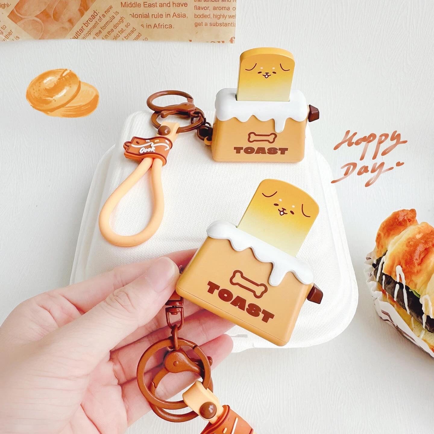 Bread Toast Keychain