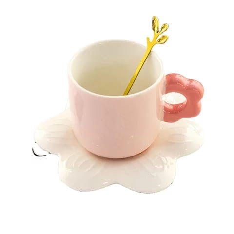 Pastel Sunflower Mug & Saucer Set