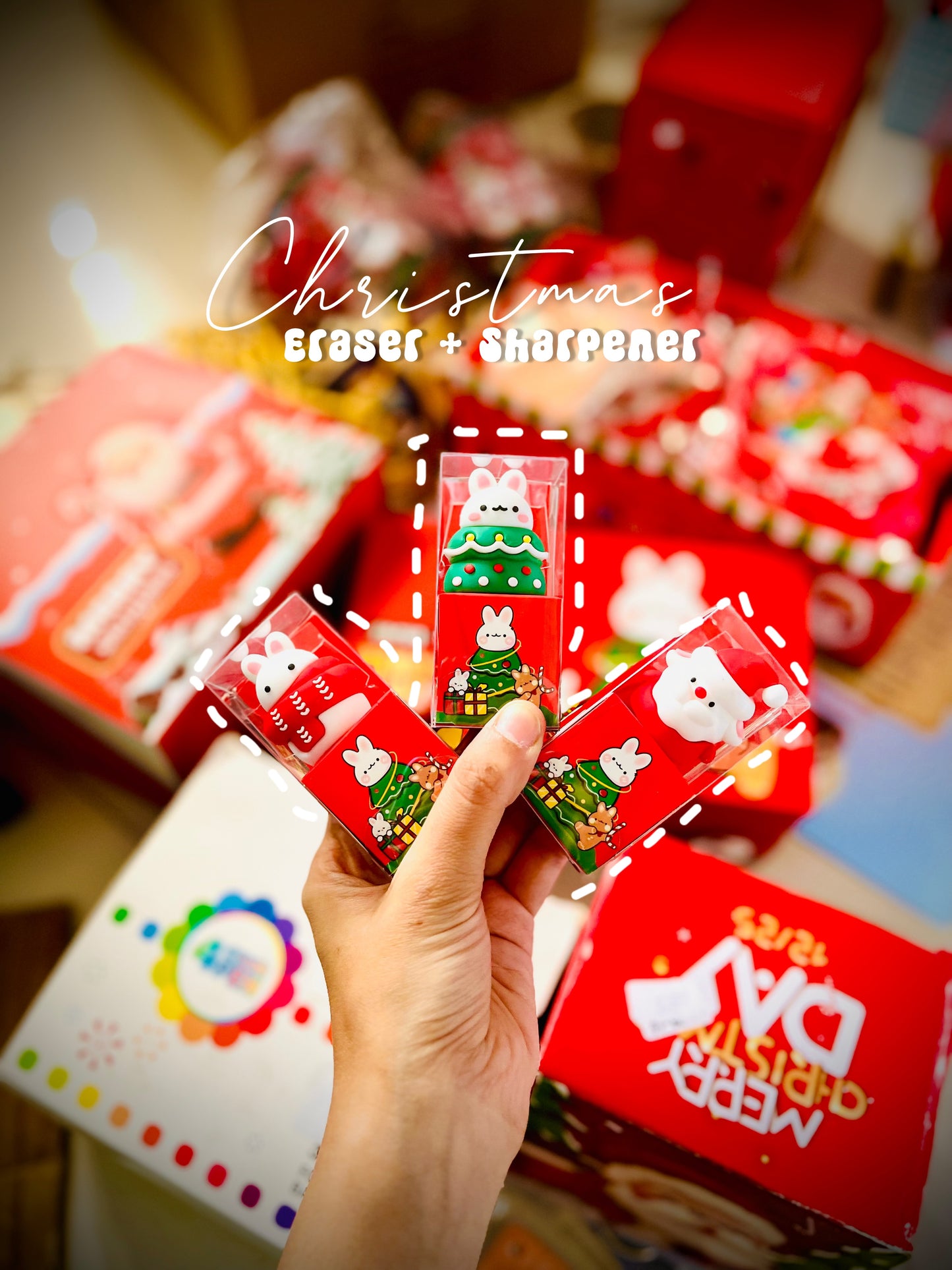 Christmas Eraser + Sharpener