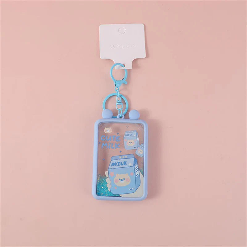 Kawaii Milk Carton Liquid Keycharm