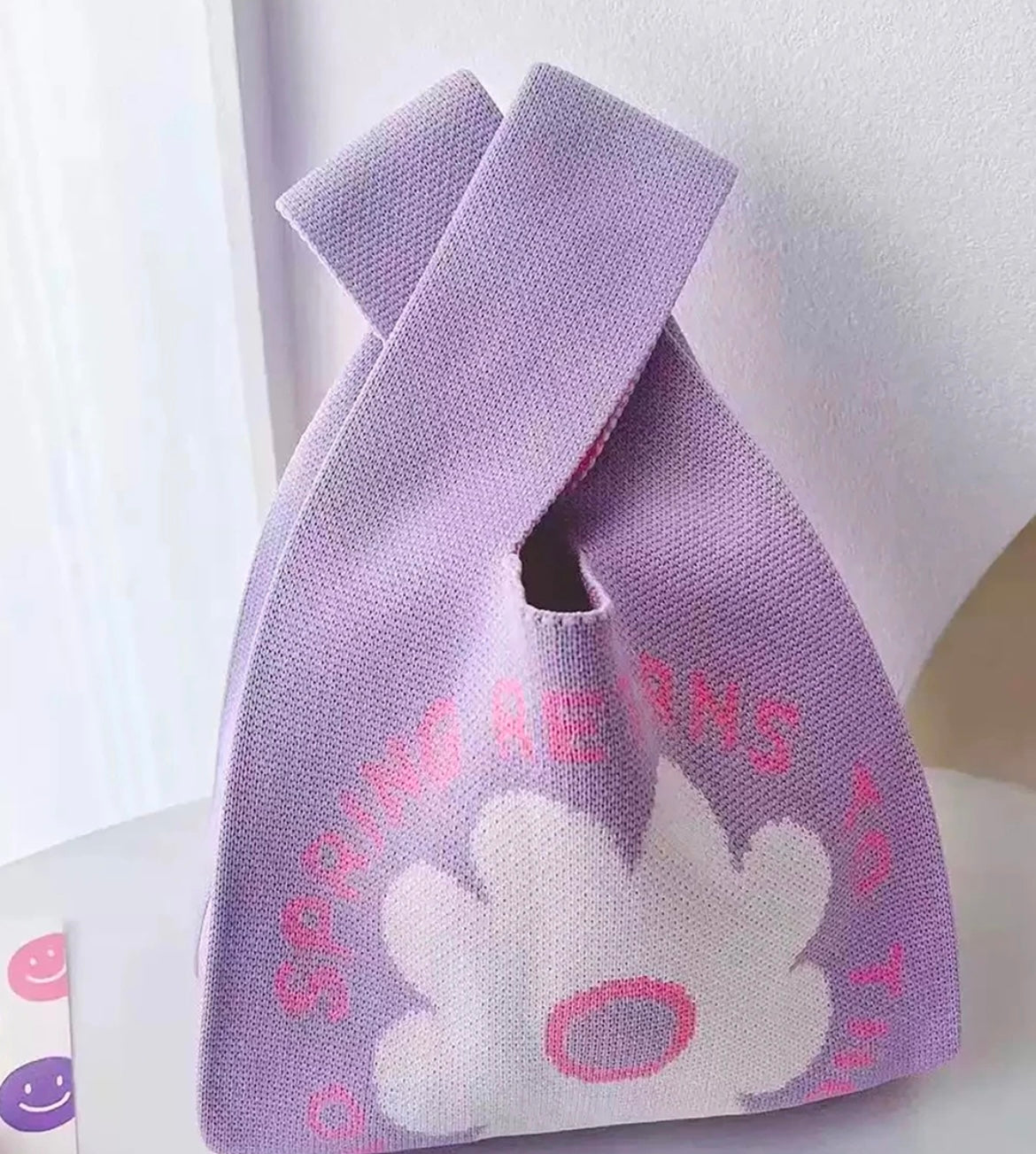 Spring bag with flower charm