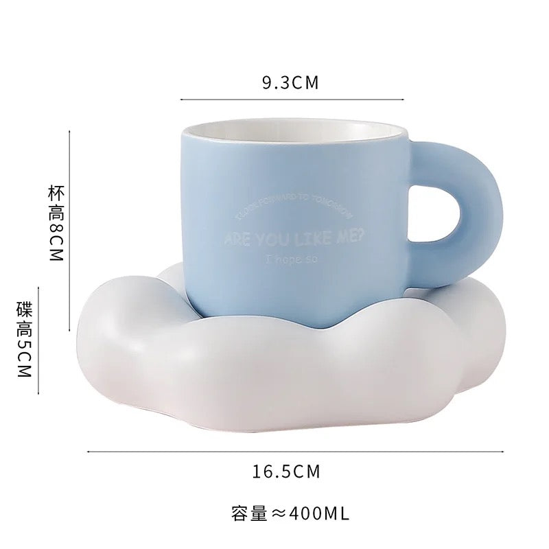 Pastel Cloud Saucer & Mug