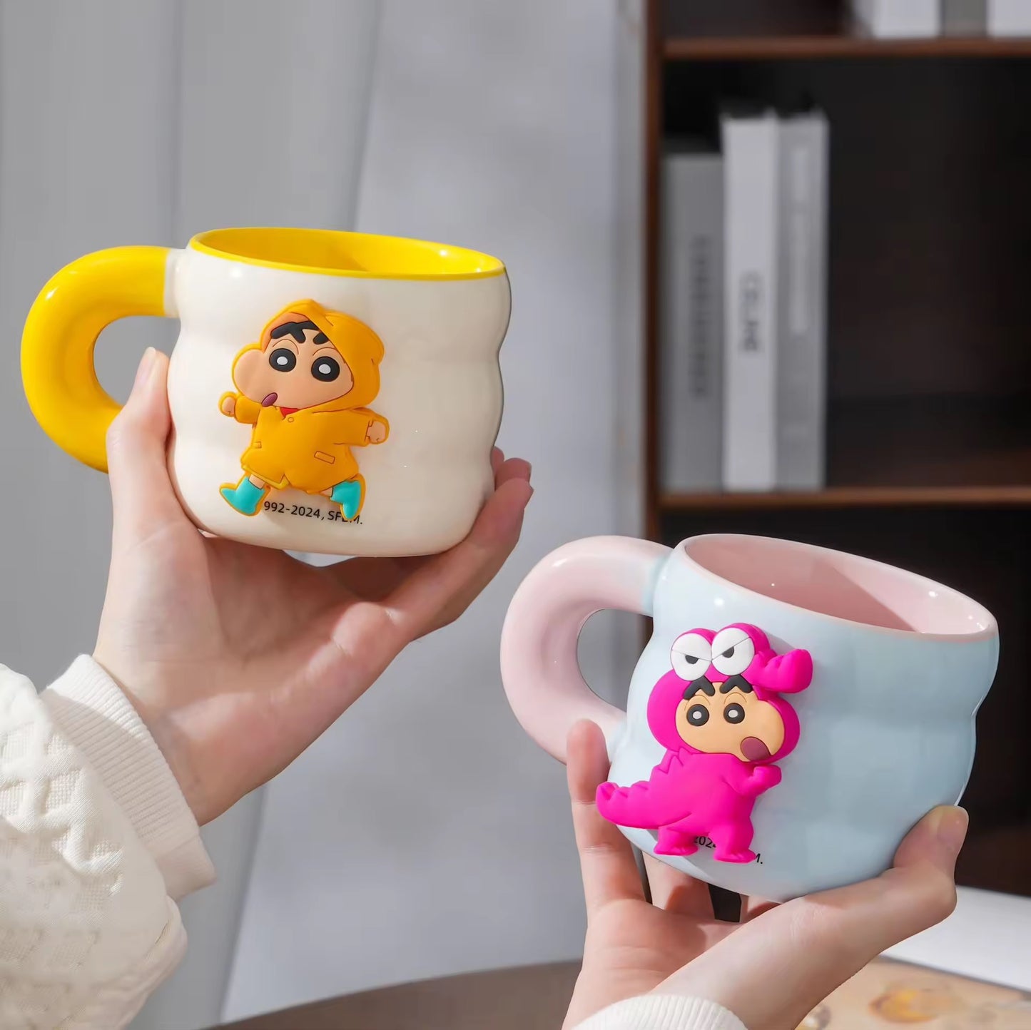 Crayon shinchan mug with magnetic charm