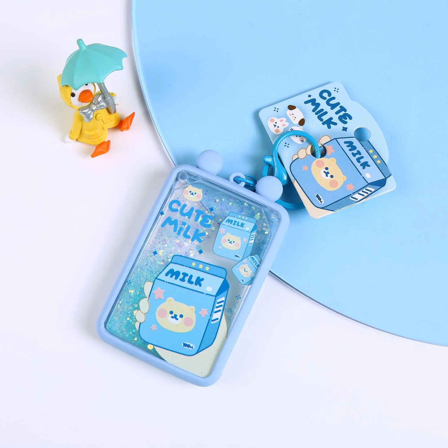 Kawaii Milk Carton Liquid Keycharm