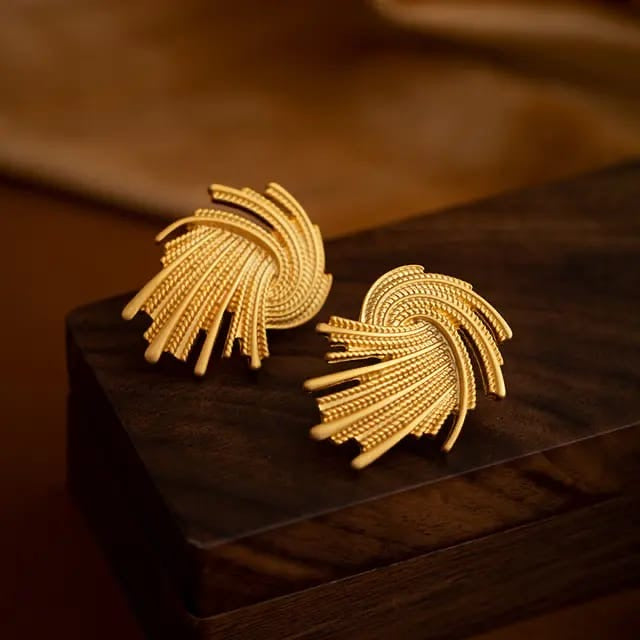 Chunky Braided Weave Studs