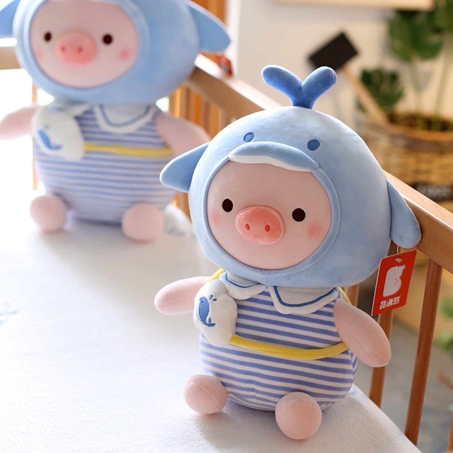 Dolphin Dressed Pig Plushie