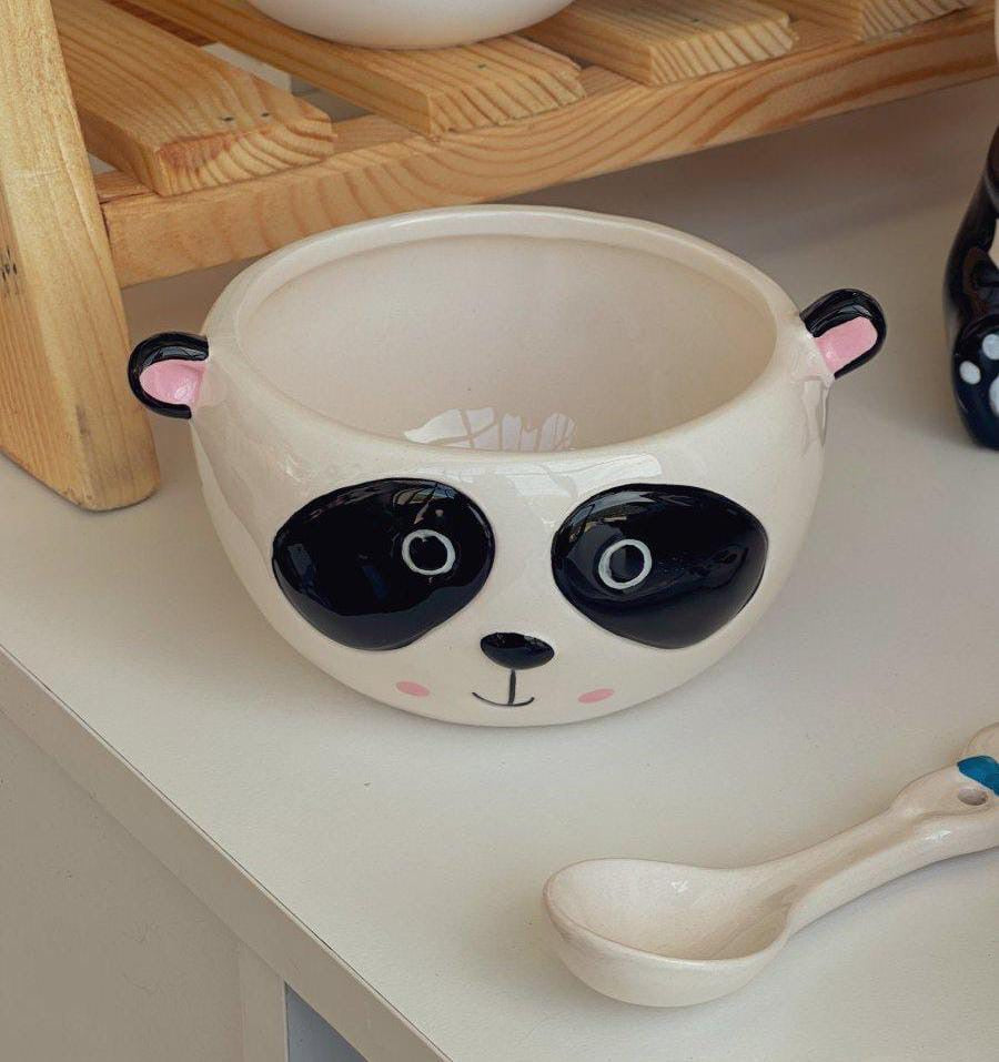 Panda Soup Bowl With Spoon