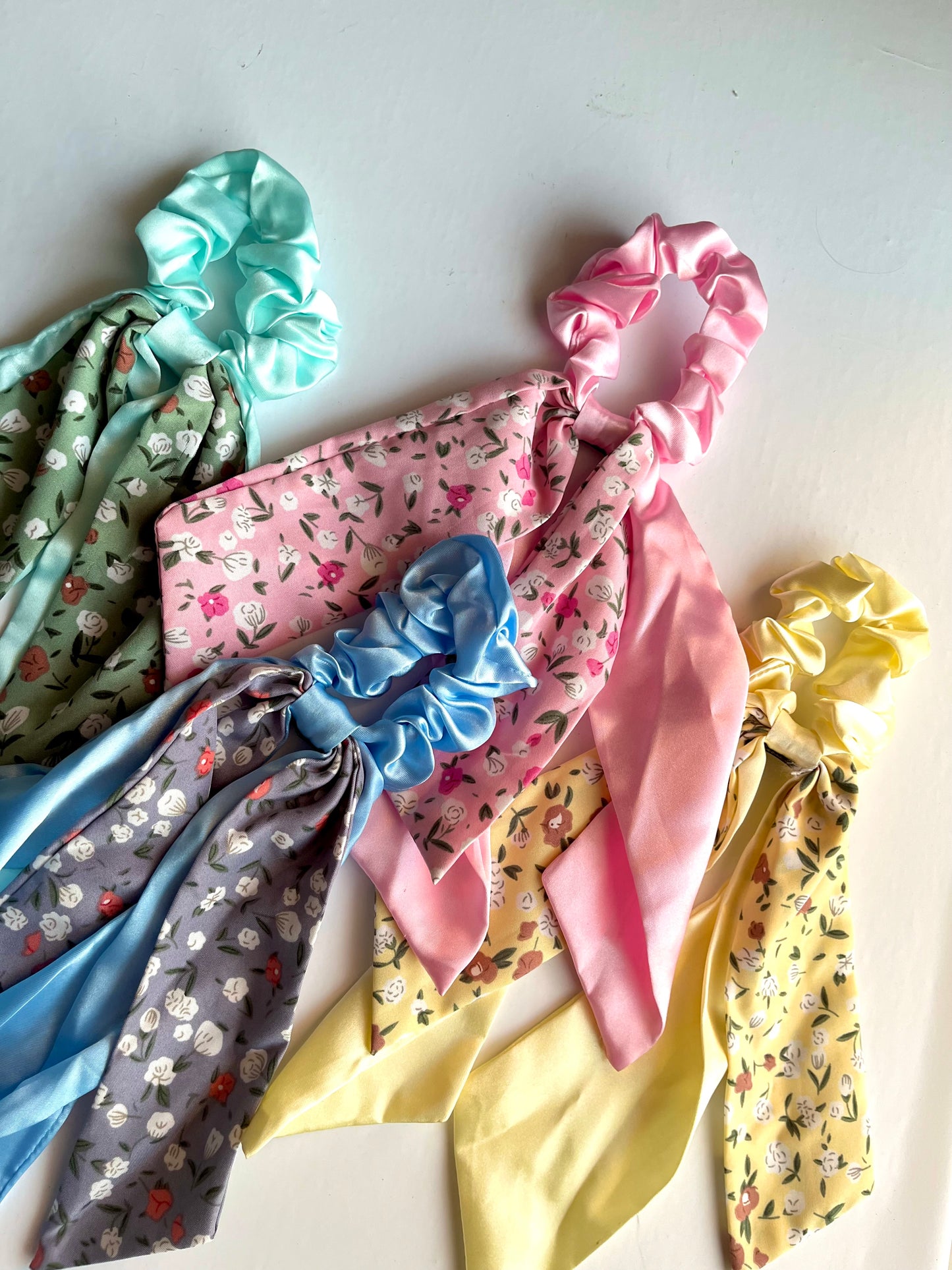 Floral Tail Scrunchies