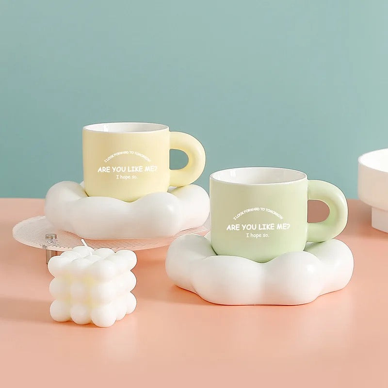 Pastel Cloud Saucer & Mug