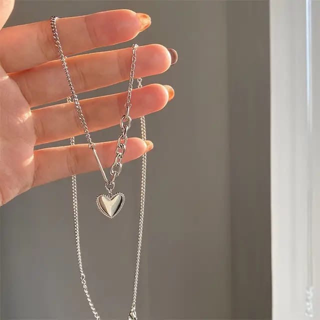 Korean Heart Pendant Necklace