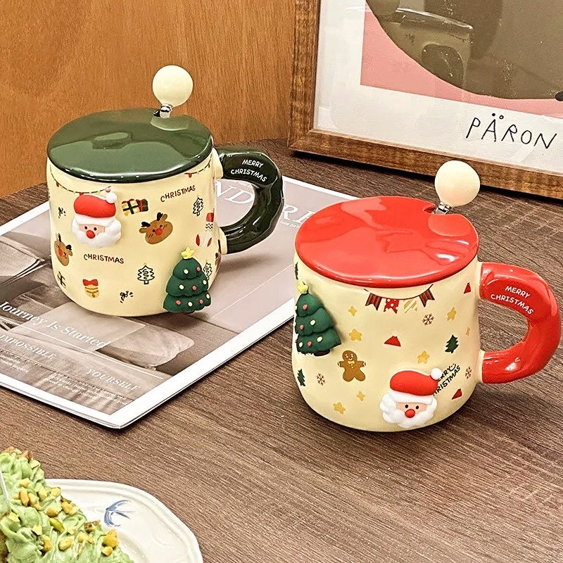 Christmas Themed Mug With Magnetic Charms