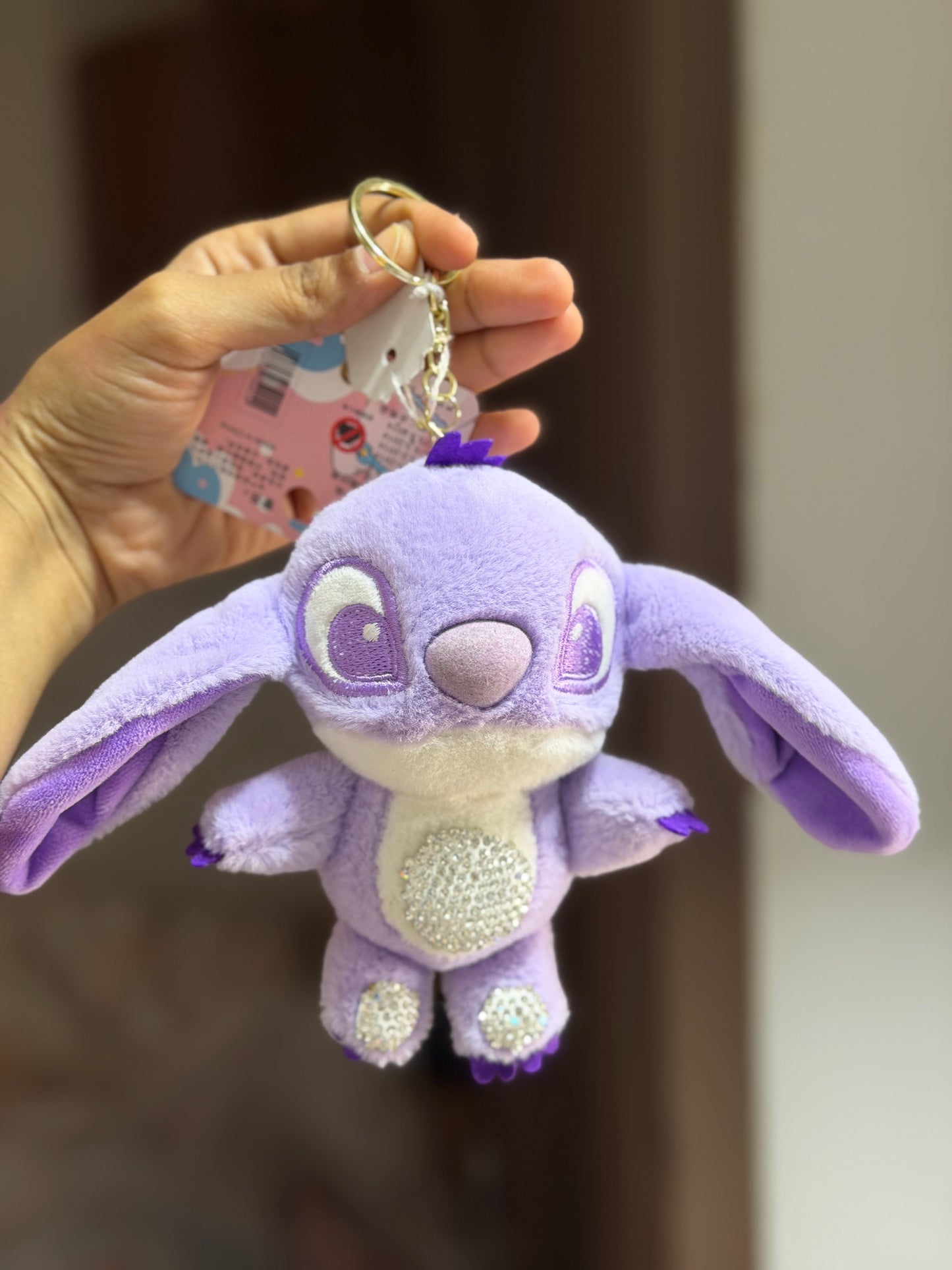 Diamond Studded Stitch Bagcharm