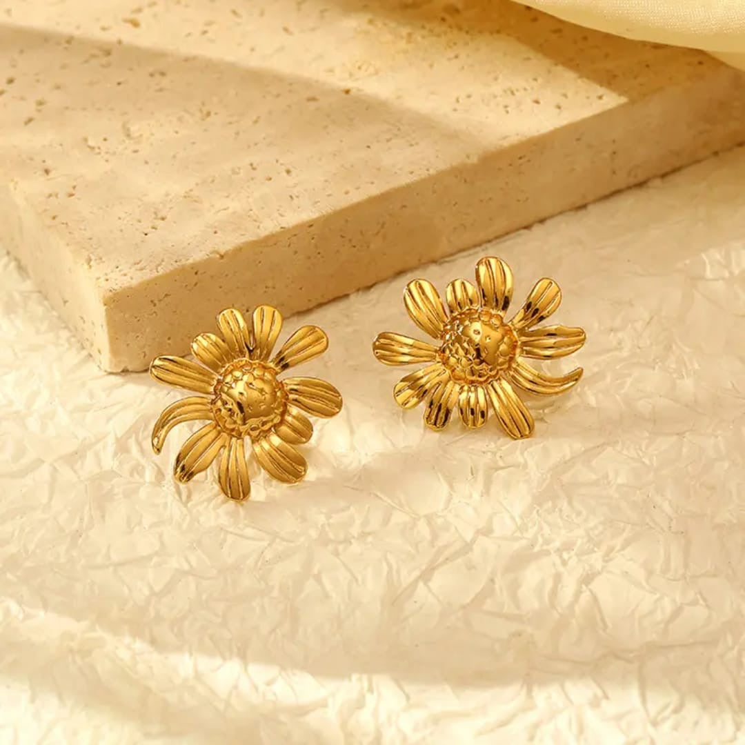 Sunflower Anti Tarnish Earrings