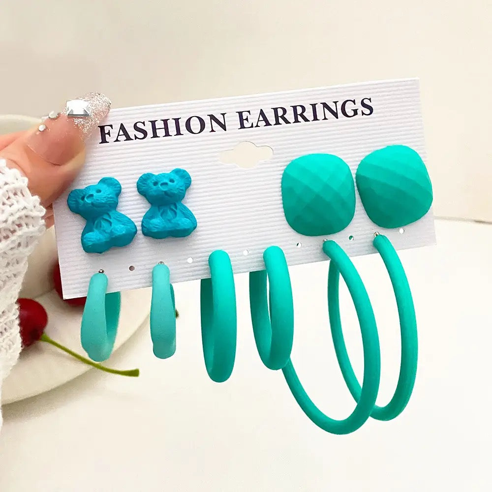 Sea Green Earrings Combo