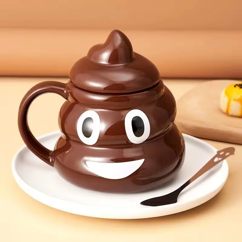 3D Poop Mug With Lid