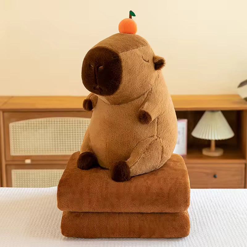 Capybara Blanket With Toy