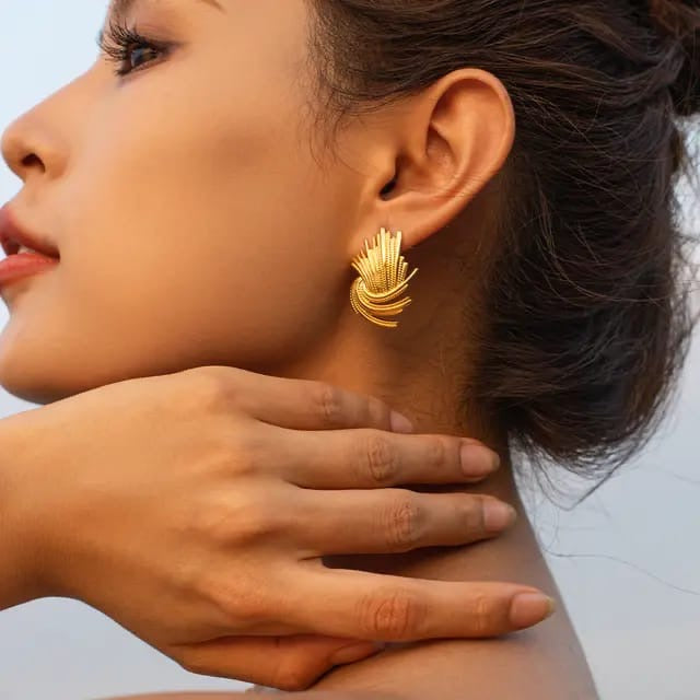 Chunky Braided Weave Studs