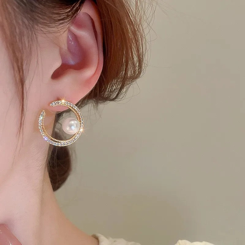 Luxury Diamond Circle Earrings