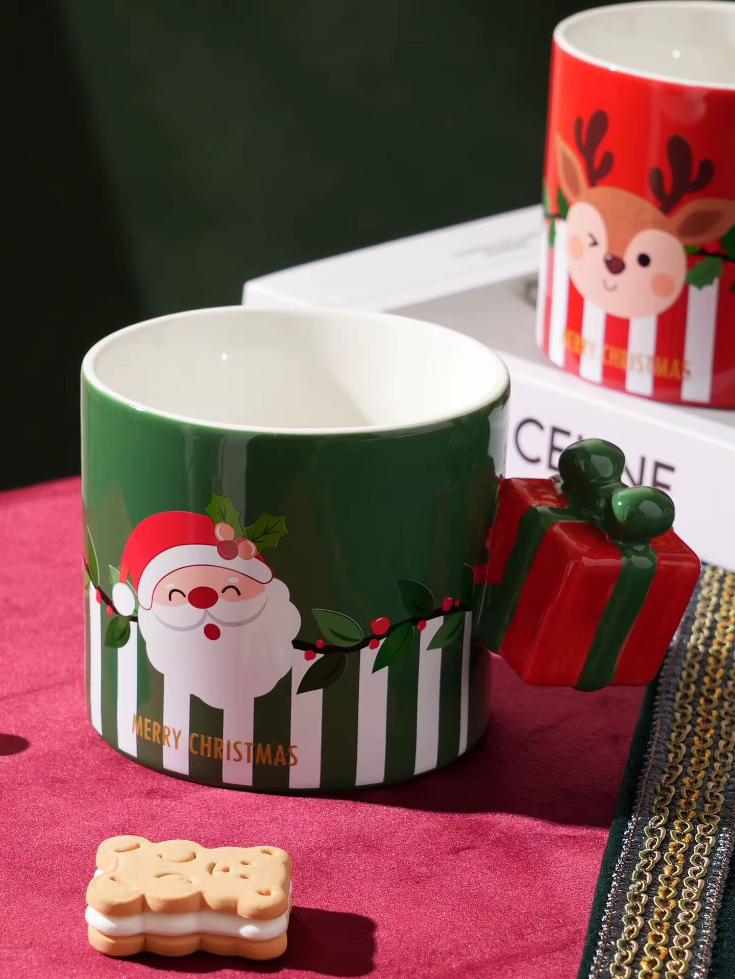 Christmas Gift Box Handle Mug