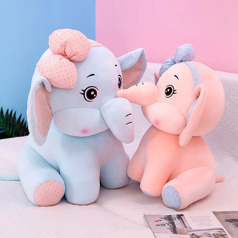 Bow Elephant Plush Toy