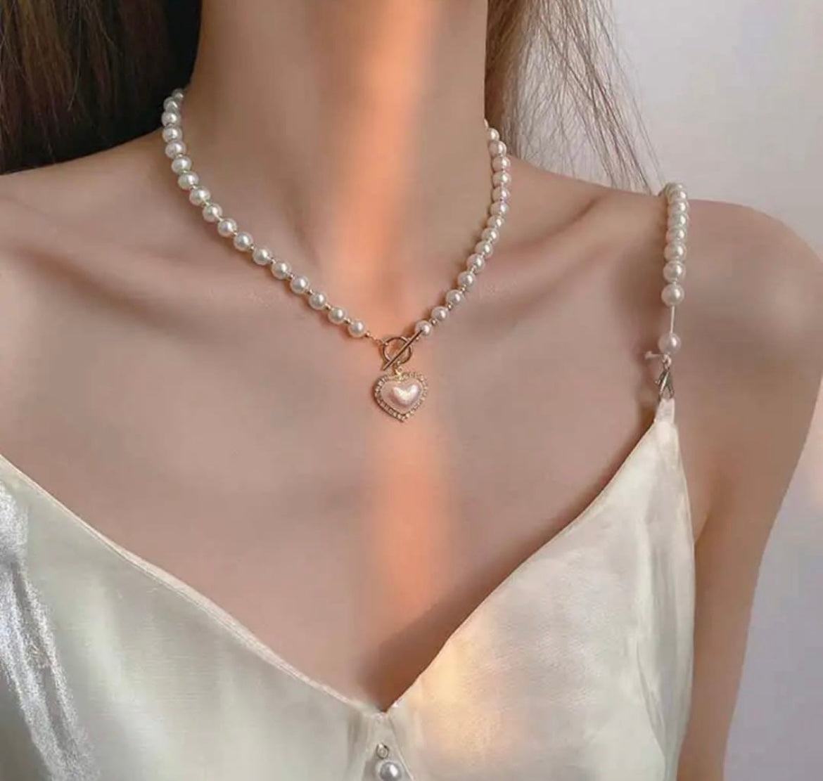 Pearl Heart Necklace