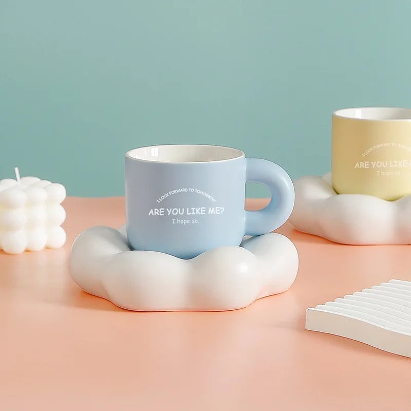 Pastel Cloud Saucer & Mug