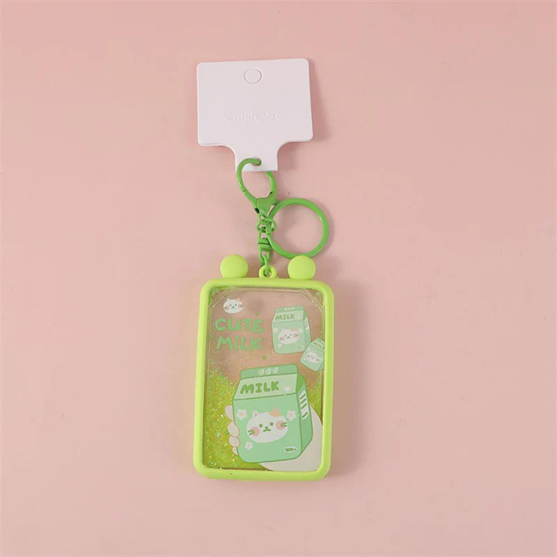 Kawaii Milk Carton Liquid Keycharm