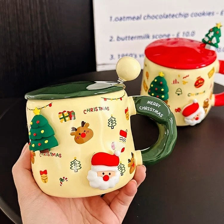 Christmas Themed Mug With Magnetic Charms