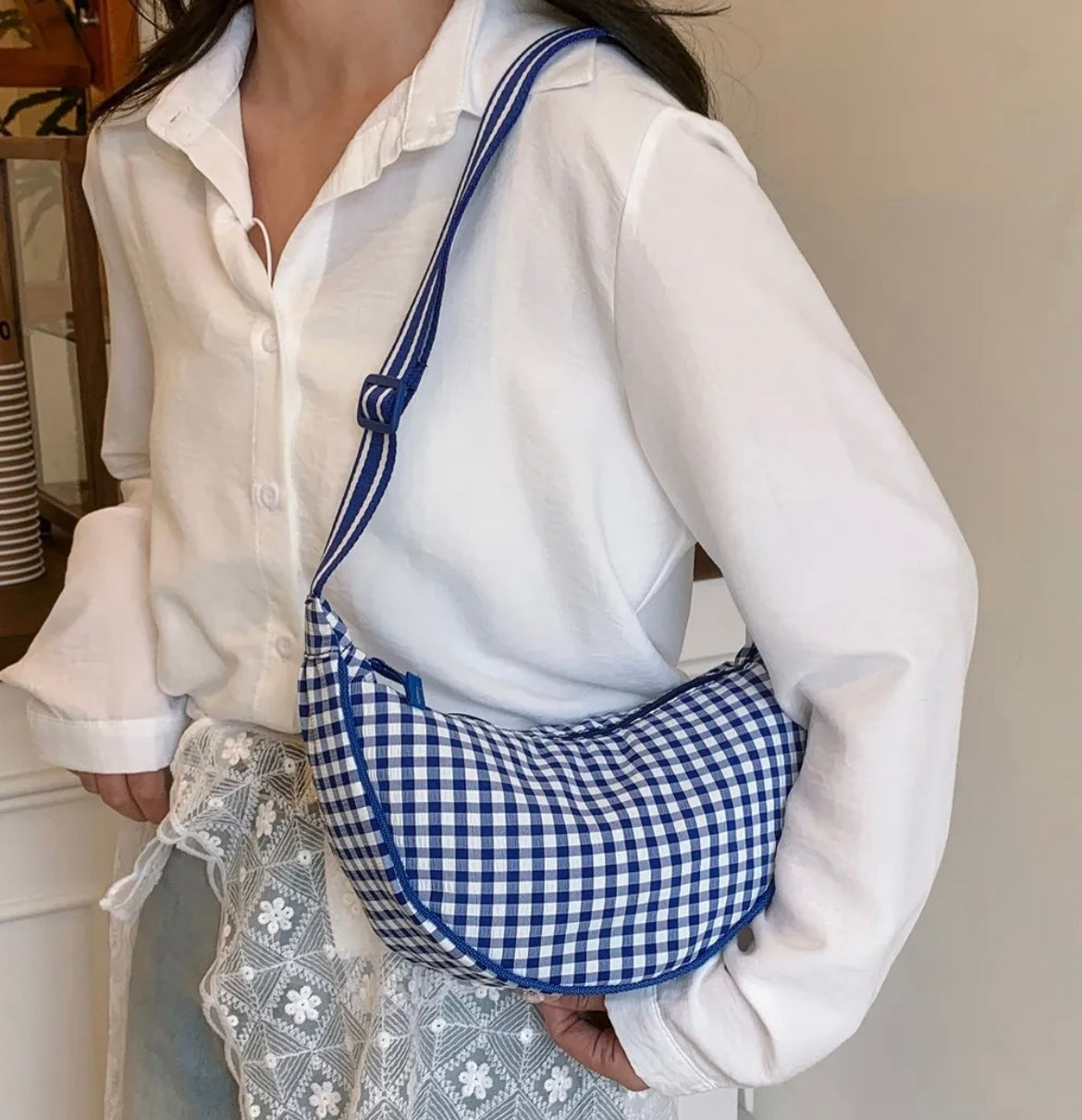 Ghingham Crossbody Bag