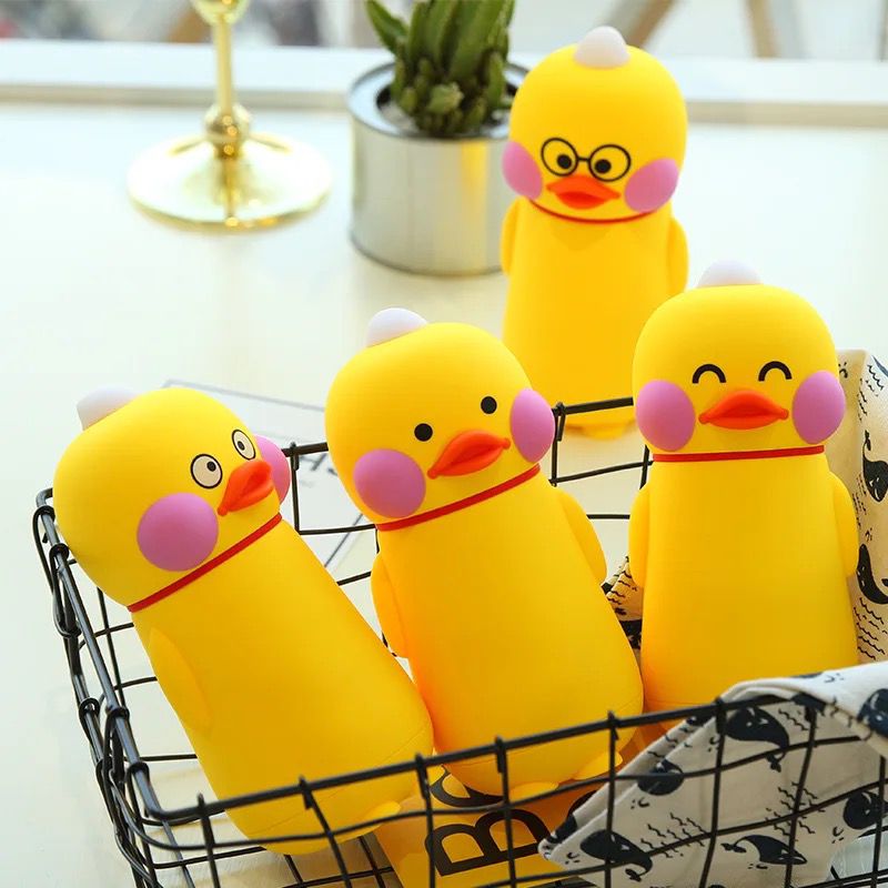 Cute Duckling Glass Bottle -