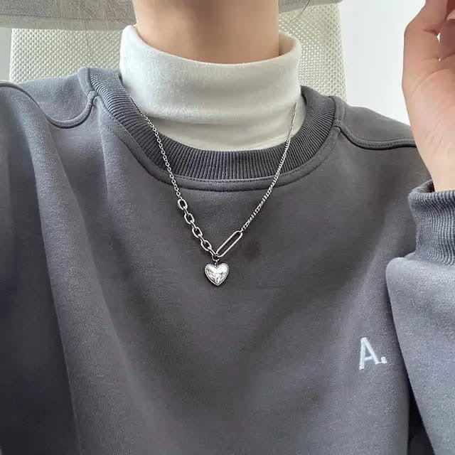 Korean Heart Pendant Necklace