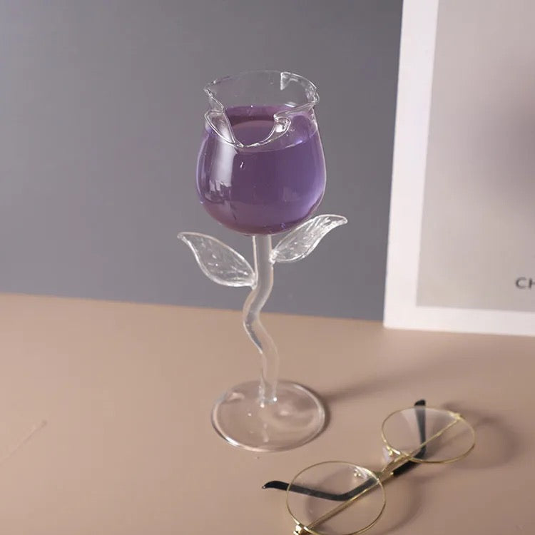 Rose Wine Glass