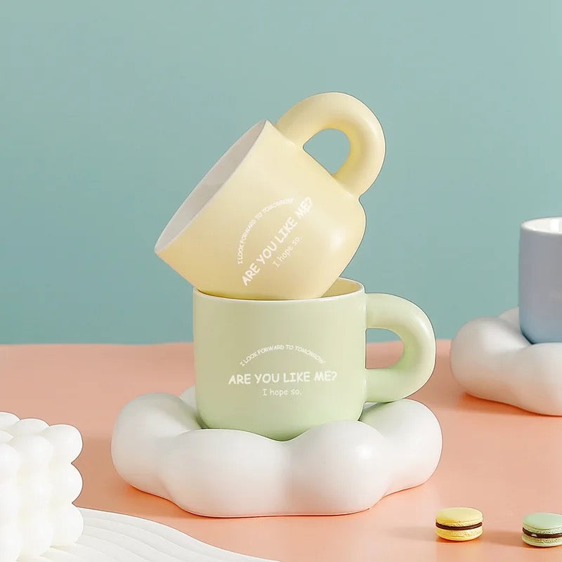 Pastel Cloud Saucer & Mug