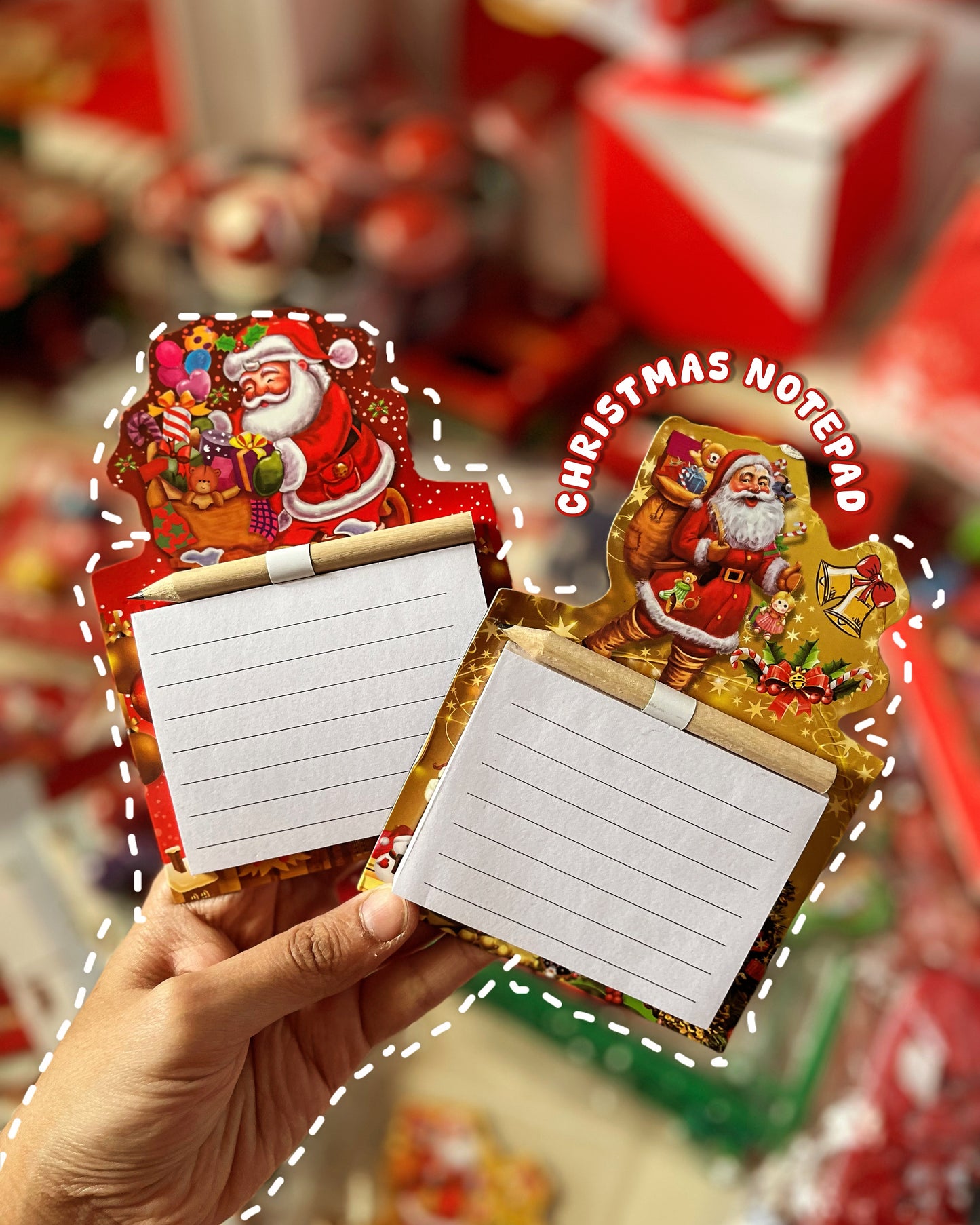 Christmas Notepad With Pencil (set of 2)