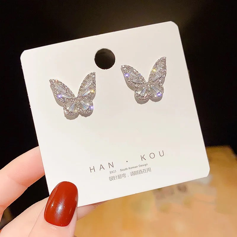 Simple Blingy Butterfly Stud