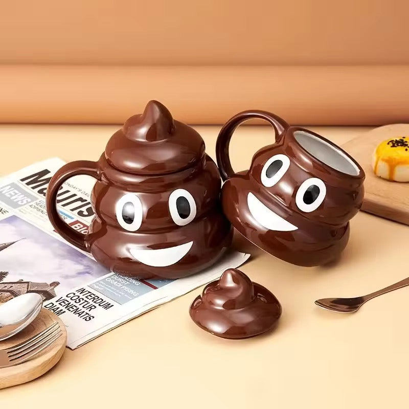 3D Poop Mug With Lid