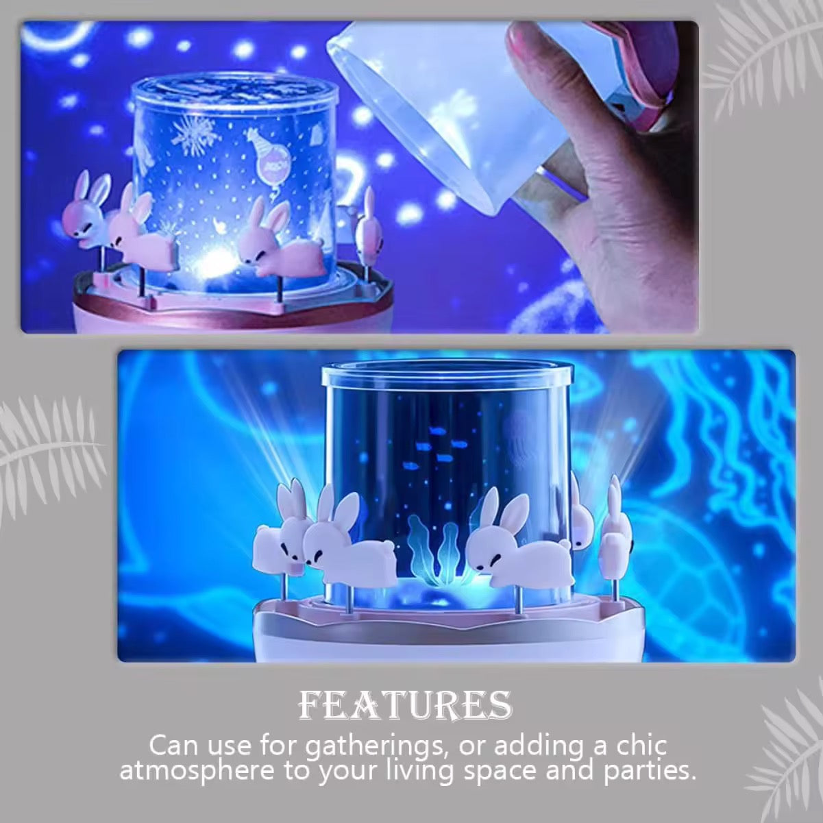 Rotating Rabbit Projector