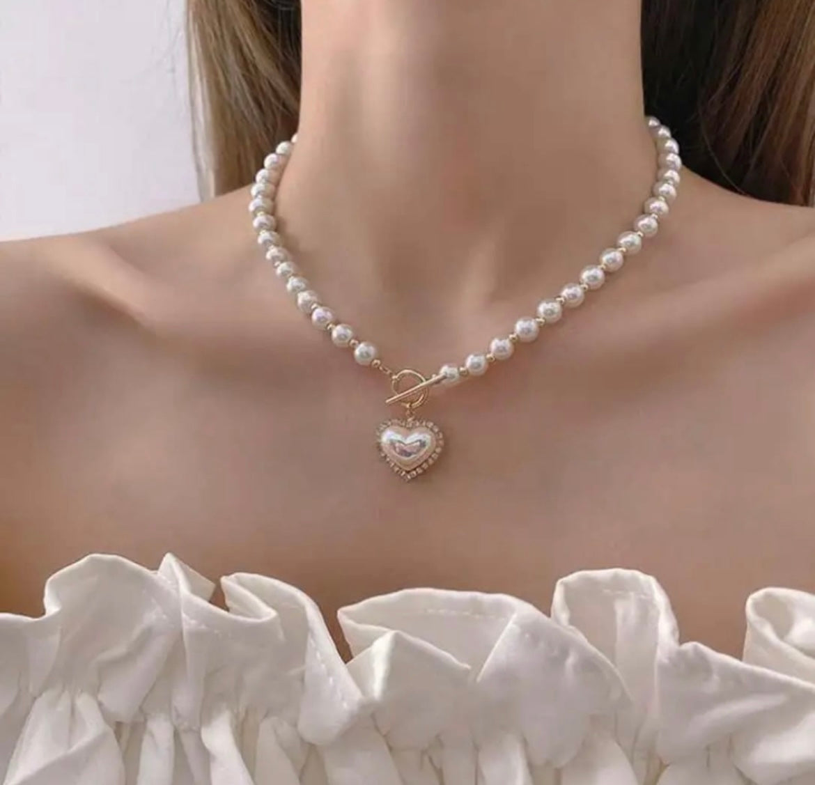 Pearl Heart Necklace