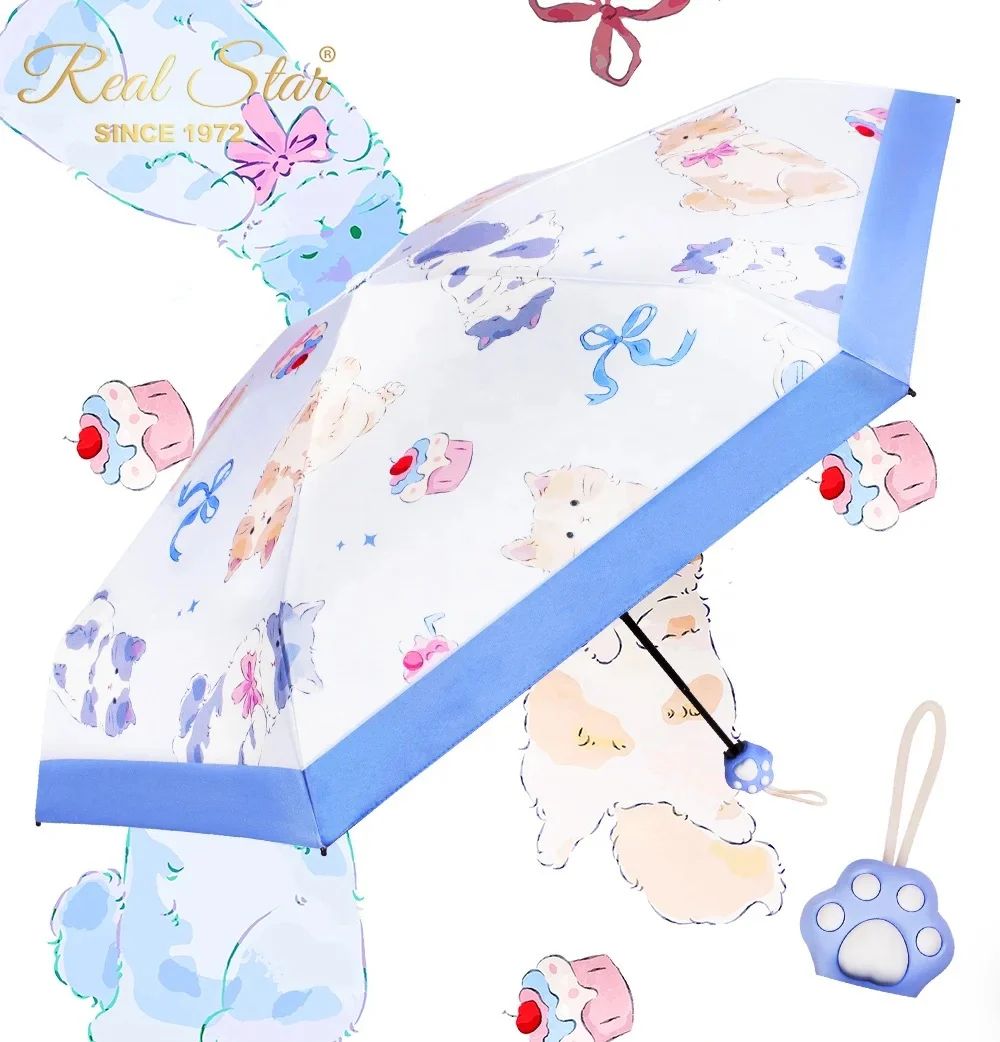 Kitty Umbrellas with paw handle -