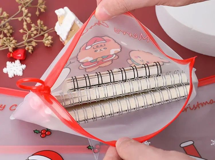 Merry Christmas PVC Zipper Pouches -