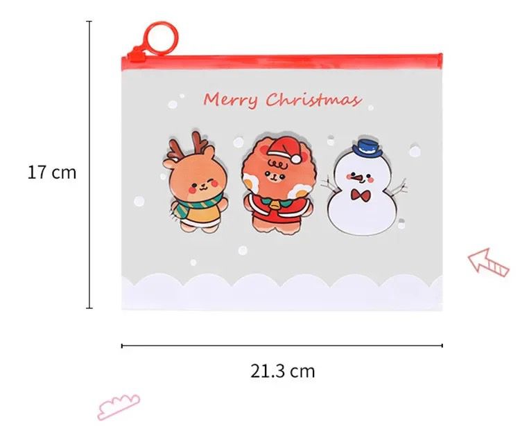 Merry Christmas PVC Zipper Pouches -