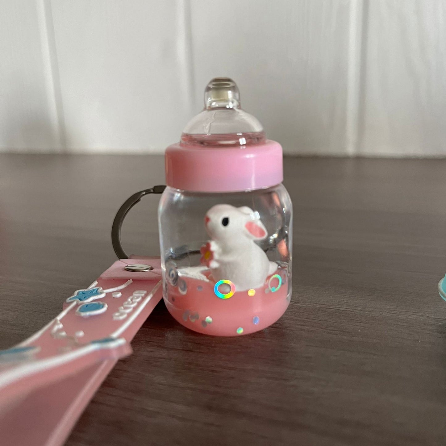 Milk Bottle Water Keychain -