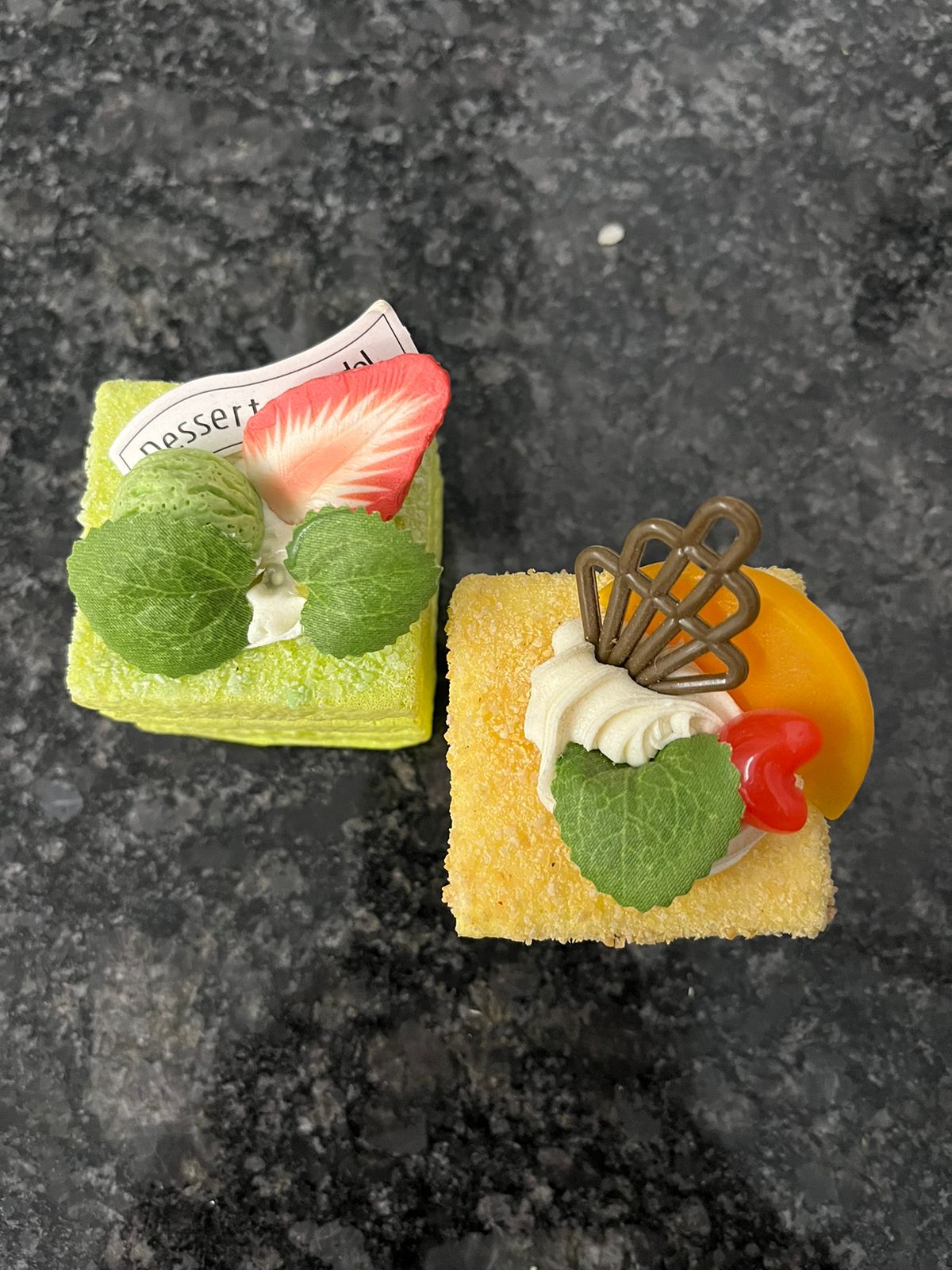 Spongy Square Cake Magnet -
