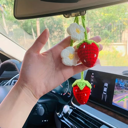 Strawberry Crochet Charm (set of 2)