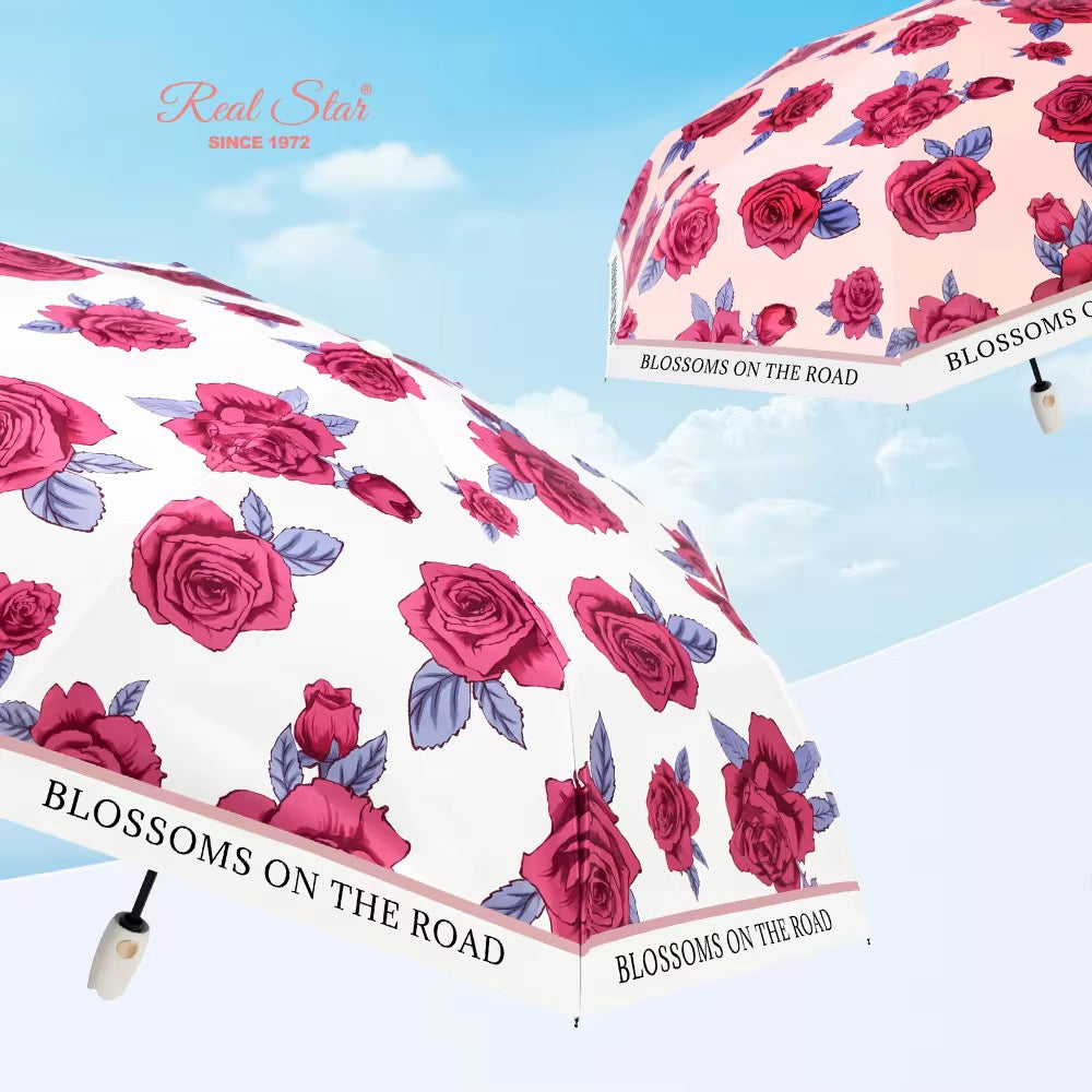 Blossoms on the road umbrella